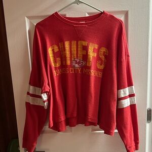 Red Chiefs Waffle Shirt with White Stripes